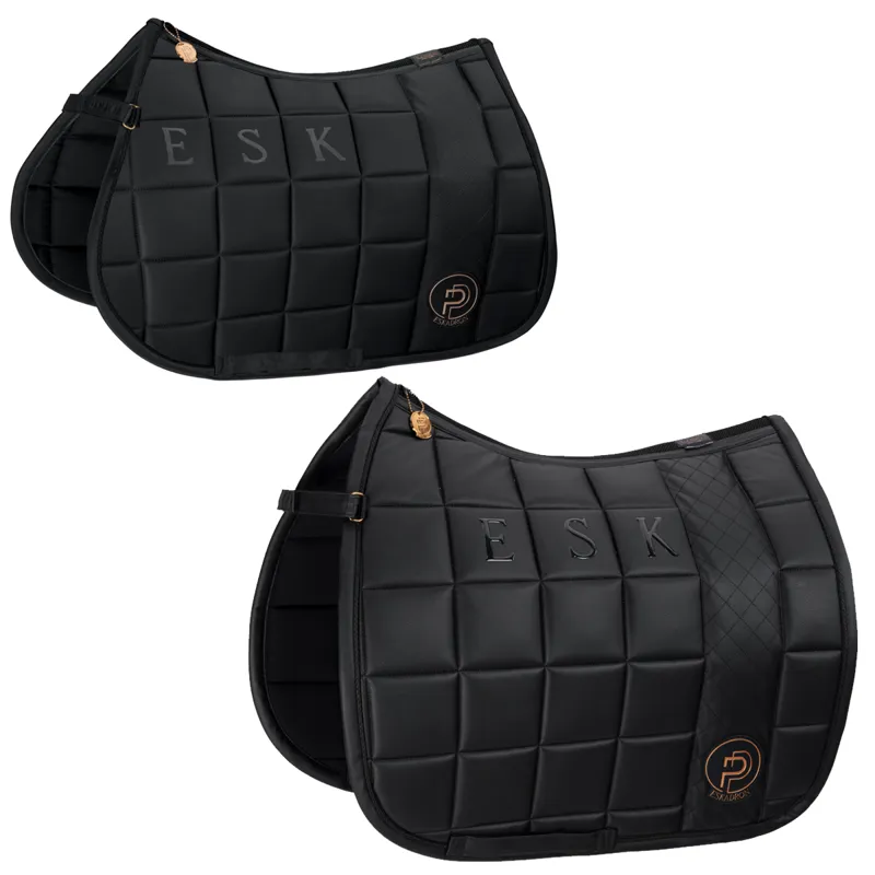 Eskadron Big Square Faux Leather Saddlecloth Platinum SS23 - Black 